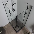 KIAMAMI VALENTINA - Cabine De Douche 120X80 Noire Porte En Verre À Double Charnière 6Mm | London - vignette