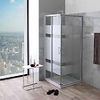 KIAMAMI VALENTINA - Cabine De Douche 70X70 Cristal Sérigraphié 4Mm Profilé Sérigraphié Blanc | Venere - vignette
