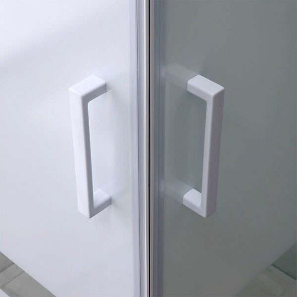 KIAMAMI VALENTINA - Cabine De Douche 70X70 Cristal Sérigraphié 4Mm Profilé Sérigraphié Blanc | Venere - large