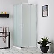 KIAMAMI VALENTINA - Cabine De Douche En Verre Dépoli Carrée 80X80 Avec Portes Coulissantes | Giada - vignette