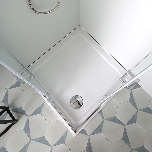 KIAMAMI VALENTINA - Cabine De Douche En Verre Dépoli Carrée 80X80 Avec Portes Coulissantes | Giada - large