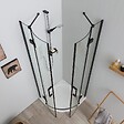 KIAMAMI VALENTINA - Cabine De Douche 90X90 Semi-Circulaire Ouverture À Charnière Noir  | London - vignette