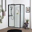 KIAMAMI VALENTINA - Porte De Douche Niche 100 Cm Porte Coulissante + Paroi Fixe 70 Cm | City - vignette