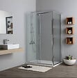 KIAMAMI VALENTINA - Cabine De Douche 120X80cm Côté Fixe Et Porte Coulissante Transparente | New Giada - vignette