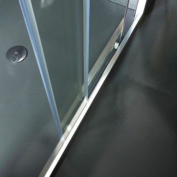 KIAMAMI VALENTINA - Porte De Douche En Niche De 110 Cm Verre Transparent - large