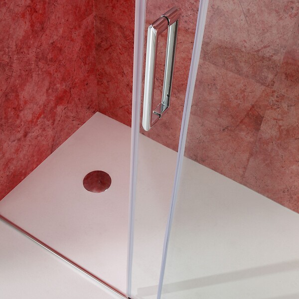 KIAMAMI VALENTINA - Porte De Douche En Niche 130 Cm Côté Fixe À Droite Verre Transparent | Dream - large