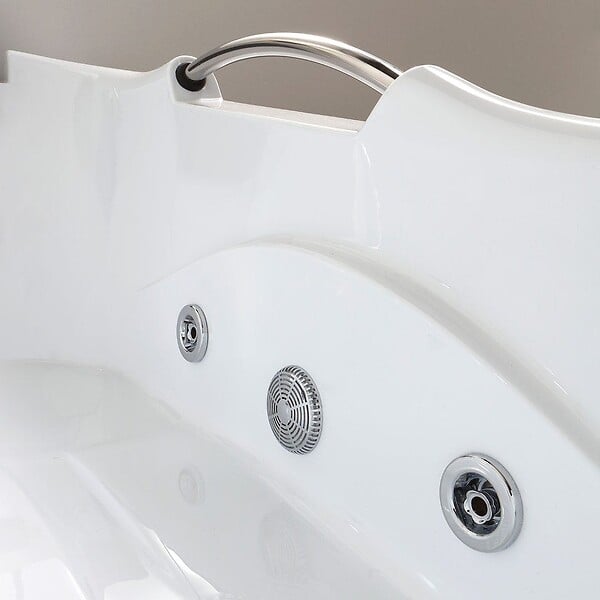 KIAMAMI VALENTINA - Baignoire Droite Avec Hydromassage En Acrylique Blanc  | Diletta - large