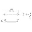 KIAMAMI VALENTINA - Barre D'appui Pour Salle De Bain En Acier Inoxydable De 45 Cm Pour Personnes Handicapées Blanc - vignette