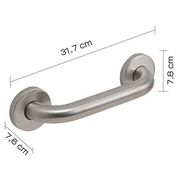 KIAMAMI VALENTINA - Barre D'appui Pour Salle De Bain En Acier Brossé De 24 Cm Pour Personnes Âgées | Loto - large
