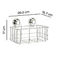 KIAMAMI VALENTINA - Support De Douche Rectangulaire Avec Fixation Par Ventouse | Menta - vignette