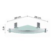 KIAMAMI VALENTINA - Porte-Objets D'angle Pour Douche En Aluminium Et Verre Trempé | Calatea - vignette