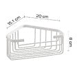 KIAMAMI VALENTINA - Porte Objets D'angle Pour Douche En Fil D'acier Blanc - vignette