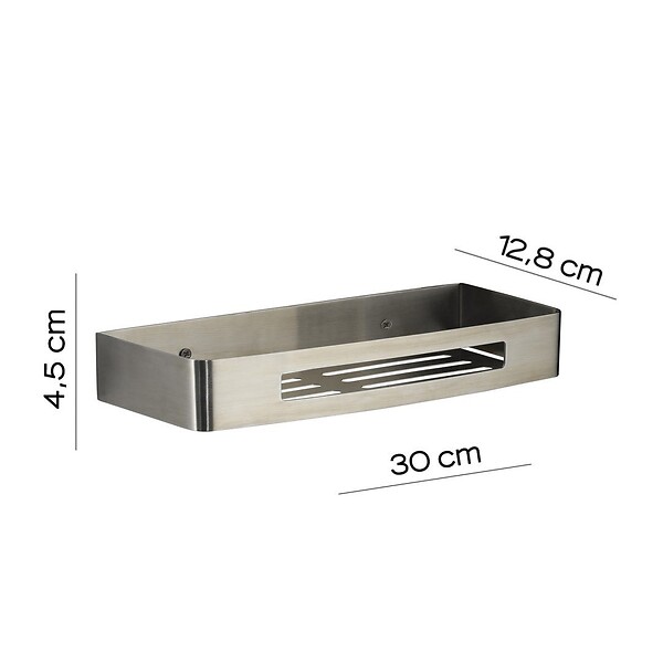 KIAMAMI VALENTINA - Porte-Objets  Rectangulaire Pour Douche En Acier  | Tasso - large