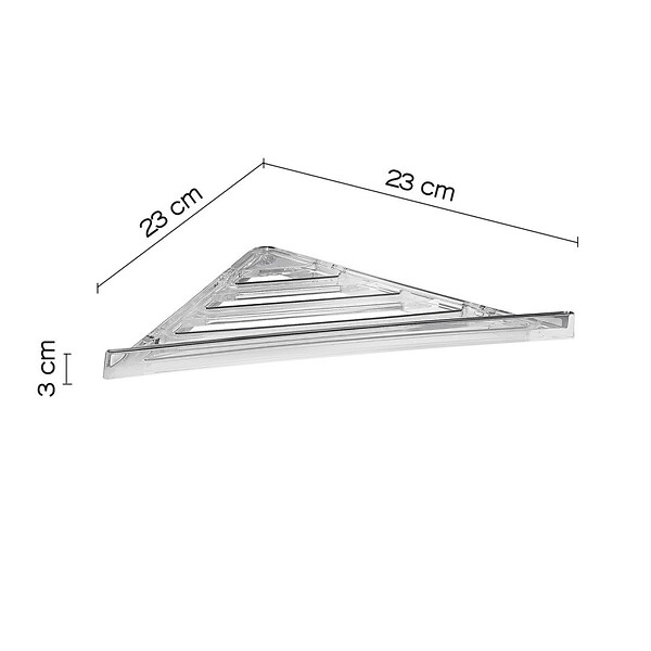 KIAMAMI VALENTINA - Support D'angle De Douche Finition Chromée - large