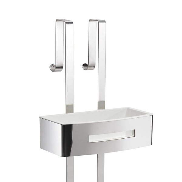 KIAMAMI VALENTINA - Grille De Douche À Suspendre En Acier Chromé/Blanc | Peonia - large