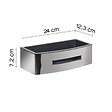 KIAMAMI VALENTINA - Porte Objets Pour Cabine De Douche En Acier Chromé Avec Insert Noir | Peonia - vignette