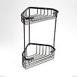 KIAMAMI VALENTINA - Porte-Savon Double Pour Douche En Fil Noir - vignette