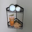 KIAMAMI VALENTINA - Porte-Savon Double Pour Douche En Fil Noir - vignette