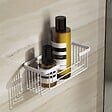 KIAMAMI VALENTINA - Porte-Objets Pour Douche Rectangulaire En Acier Blanc - vignette