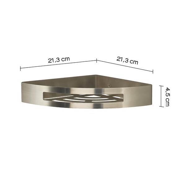 KIAMAMI VALENTINA - Porte Objets D'angle En Acier Brossé  | Tasso - large