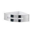 KIAMAMI VALENTINA - Porte-Objets De Douche D'angle Acier Chromé Intérieur Blanc  | Peonia - vignette