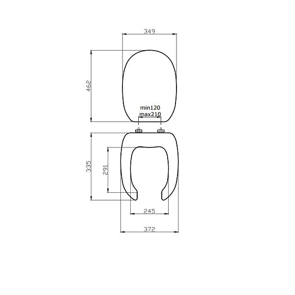 KIAMAMI VALENTINA - Abattant De Siège De Toilette Pour Handicapés En Mdf Avec Ouverture Centrale - large