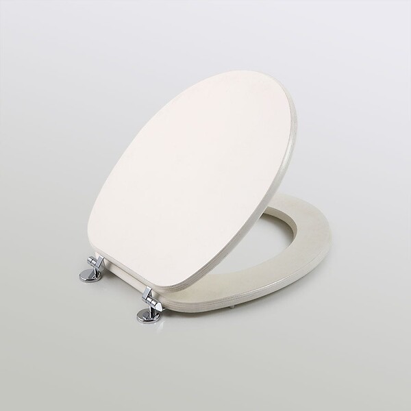 KIAMAMI VALENTINA - Siège Abattant Wc Universelle En Blanc Décapé Vieilli Shabby - large