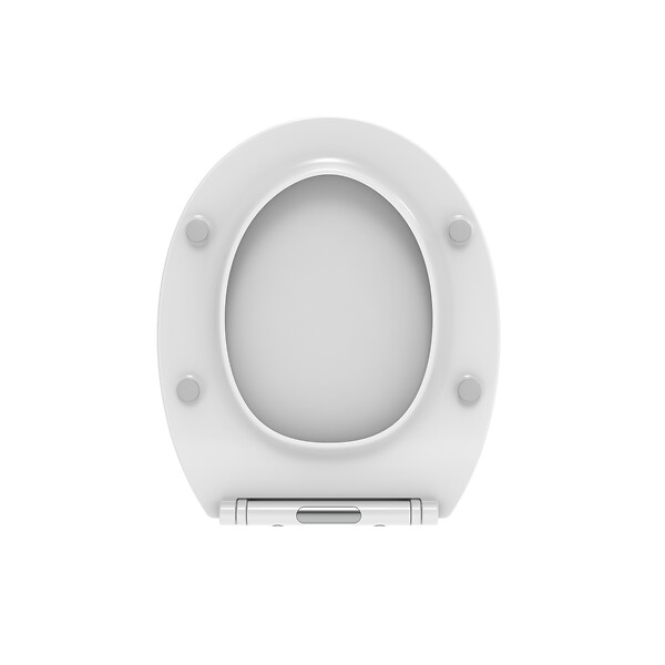 KIAMAMI VALENTINA - Couvercle De Toilette Universel À Fermeture Douce En Thermoplastique Blanc - large