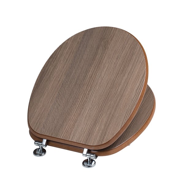KIAMAMI VALENTINA - Panneau Wc Universel Mdf Effet Bois Chêne Fumé - large