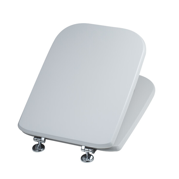 KIAMAMI VALENTINA - Abattant Wc Compatible Série Conca Gris Avec Charnières Universelles - large