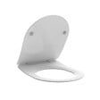 KIAMAMI VALENTINA - Couvercle De Toilette Ralenti En Forme De D En Thermoplastique Blanc. - vignette