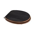 KIAMAMI VALENTINA - Abattant Universel En Mdf Pour Toilettes En Chêne Foncé - vignette