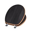 KIAMAMI VALENTINA - Abattant Universel En Mdf Pour Toilettes En Chêne Foncé - vignette
