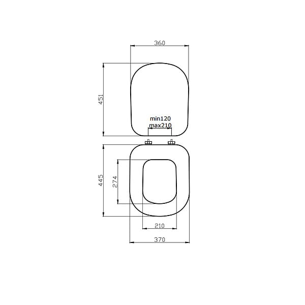 KIAMAMI VALENTINA - Modèle Oasi Abattant De Siège De Toilette Compatible En Mdf Blanc - large