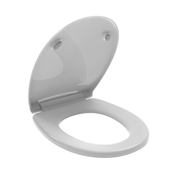 KIAMAMI VALENTINA - Siège De Toilette Universel En Thermodurci Blanc Brillant - large