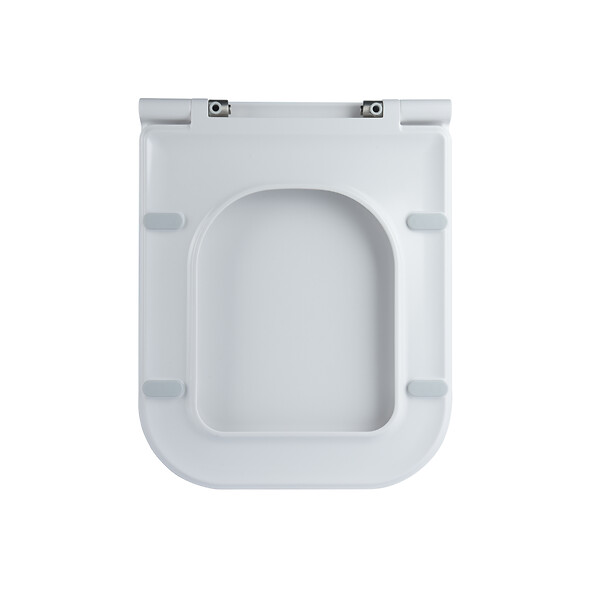 KIAMAMI VALENTINA - Couvercle De Toilette En Thermoplastique Blanc Brillant De Forme Q - large