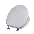 KIAMAMI VALENTINA - Abattant Universel Pour Toilettes Effet Bois Chêne Blanc - vignette