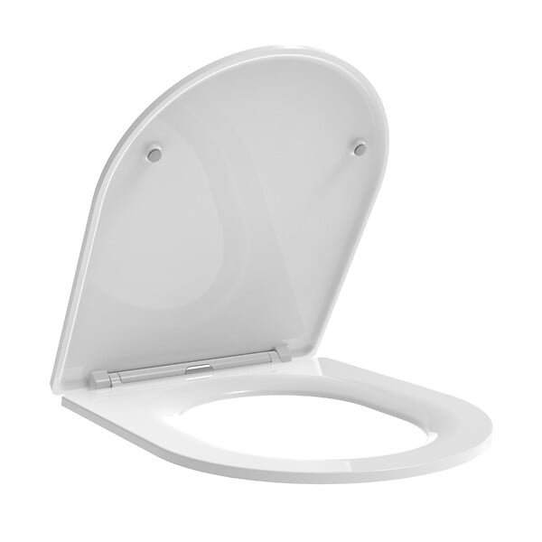 KIAMAMI VALENTINA - Couvercle De Wc En Thermoplastique Blanc Brillant Avec Fermeture Douce - large