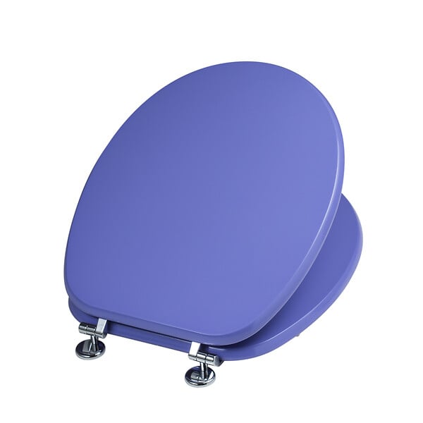 KIAMAMI VALENTINA - Abattant Universel Pour Toilettes En Mdf Certifié Fsc De Couleur Lilas - large