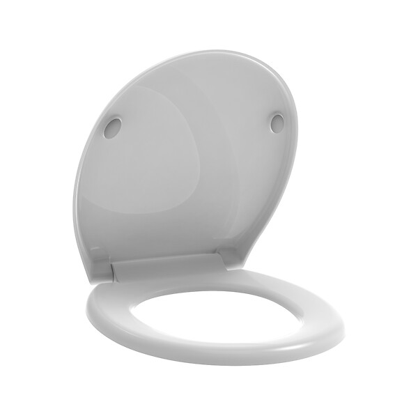 KIAMAMI VALENTINA - Couvercle De Siège De Toilette Universel À Fermeture Douce Blanc Brillant - large