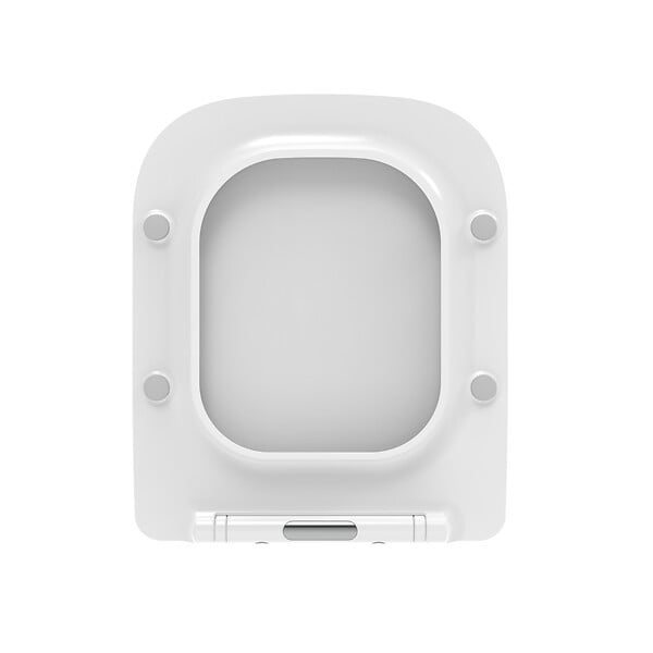 KIAMAMI VALENTINA - Housse De Siège De Toilette Carrée Slim En Thermoplastique Renforcé Blanc - large