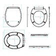 KIAMAMI VALENTINA - Siège De Toilette Universel En Duroplast Avec Charnières Universelles - vignette