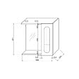 KIAMAMI VALENTINA - Miroir De Salle De Bain Blanc De 58 Cm, Armoire Murale Avec Porte En Aluminium Et Spots À Led - vignette