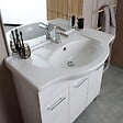 KIAMAMI VALENTINA - Meuble De Salle De Bains Au Sol 85 Cm Chêne Blanc Effet Bois | Rimini - vignette