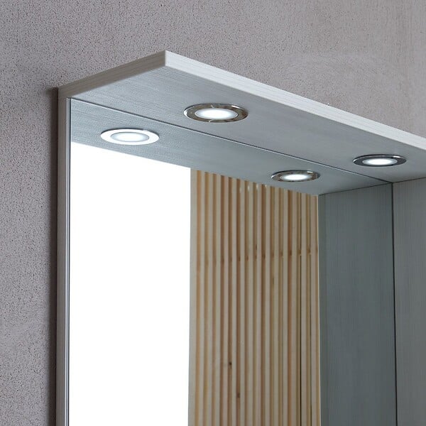 KIAMAMI VALENTINA - Meuble De Salle De Bains Au Sol 85 Cm Chêne Blanc Effet Bois | Rimini - large