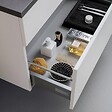 KIAMAMI VALENTINA - Meuble De Salle De Bains Sous Vasque 80Cm Suspendu Moderne Blanc Et Anthracite | Sole - vignette