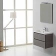 KIAMAMI VALENTINA - Meuble De Salle De Bains Suspendu 60 Cm Avec Tiroirs Gris | Manhattan - vignette