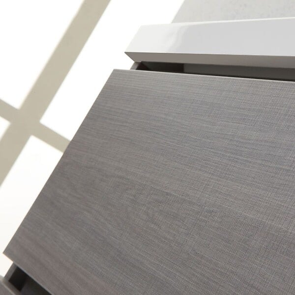 KIAMAMI VALENTINA - Meuble De Salle De Bains Suspendu 60 Cm Avec Tiroirs Gris | Manhattan - large