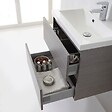 KIAMAMI VALENTINA - Meuble De Salle De Bains Suspendu 60 Cm Avec Tiroirs Gris | Manhattan - vignette