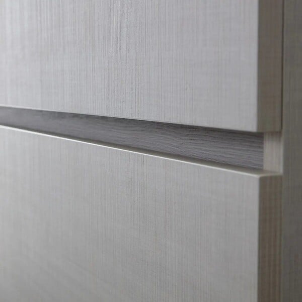 KIAMAMI VALENTINA - Armoire De Toilette Murale 100Cm Tiroir Sous Lavabo Gris Lune  | Silvia - large